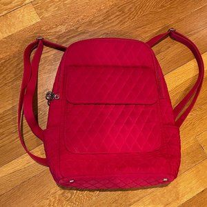 Like New Very Bradley Red Quilted Backpack